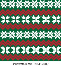 Christmas fair isle pattern design for fashion textiles, knitwear and graphics