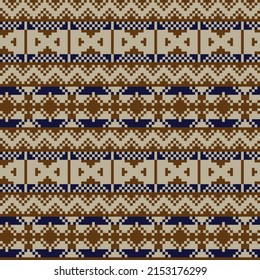 Christmas fair isle pattern design for fashion textiles, knitwear and graphics