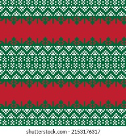 Christmas fair isle pattern design for fashion textiles, knitwear and graphics