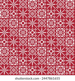 Christmas fair isle pattern design for fashion textiles, knitwear and graphics