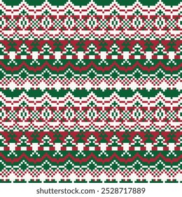 Christmas fair isle pattern design for fashion textiles, knitwear and graphics