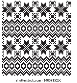 Christmas Fair Isle Seamless Pattern/Print Background in Vector - Suitable for both online/physical products such as website resources, graphics, print designs