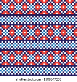 Christmas Fair Isle Seamless Pattern/Print Background 