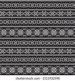 Christmas Fair Isle Seamless Pattern/Print Background in Vector - suitable for both online/physical medium such as website resources, graphics, print designs, fashion textiles, knitwear and etc.