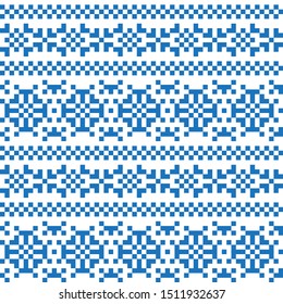 Christmas Fair Isle Seamless Pattern/Print Background in Vector - suitable for both online/physical medium such as website resources, graphics, print designs, fashion textiles, knitwear and etc.