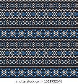 Christmas Fair Isle Seamless Pattern/Print Background in Vector - suitable for both online/physical medium such as website resources, graphics, print designs, fashion textiles, knitwear and etc.