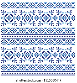 Christmas Fair Isle Seamless Pattern/Print Background in Vector - suitable for both online/physical medium such as website resources, graphics, print designs, fashion textiles, knitwear and etc.