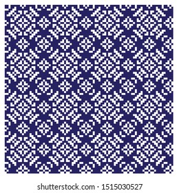Christmas Fair Isle Seamless Pattern/Print Background in Vector - suitable for both online/physical medium such as website resources, graphics, print designs, fashion textiles, knitwear and etc.