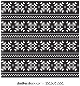 Christmas Fair Isle/Snowflakes Seamless Pattern/Print Background in Vector - suitable for both online/physical medium such as website resources, graphics, print designs, fashion textiles, knitwear