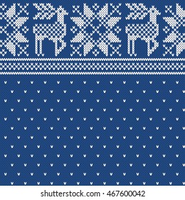 Christmas Fairisle Sweater Design. Seamless Knitting Pattern