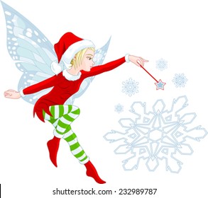 Christmas Fairy granting wishes and helping your dreams come true