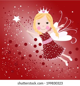 Christmas fairy vector