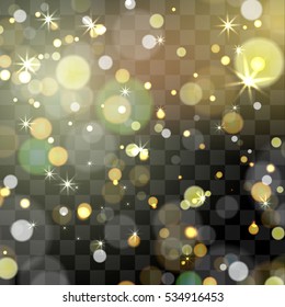 Christmas falling bokeh sparkle in the evening light