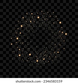 Christmas falling golden lights magic abstract gold dust and glare festive christmas background