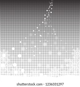 Christmas falling snow vector isolated on dark background.