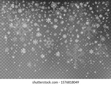 Christmas Falling Snow Vector Isolated On Stock Vector (Royalty Free ...