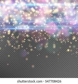 Christmas falling sparkle in the evening light. EPS 10 vector file included