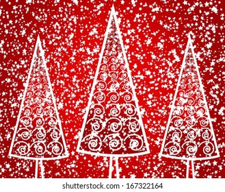 Christmas falling star snow background 