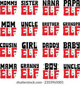 christmas family retro svg design bundle and eps file