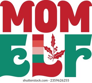 christmas family retro svg design and eps file