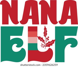 christmas family retro svg design and eps file