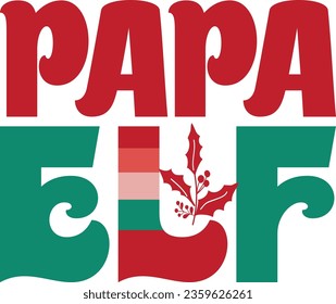 christmas family retro svg design and eps file