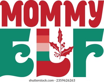 christmas family retro svg design and eps file