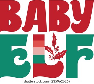 christmas family retro svg design and eps file