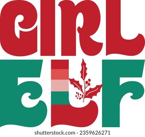 christmas family retro svg design and eps file