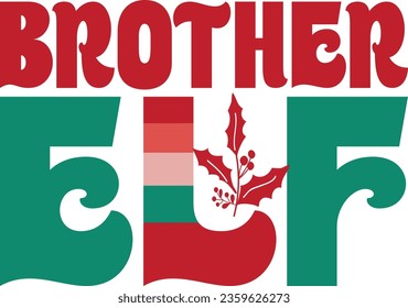 christmas family retro svg design and eps file
