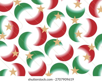 Patrón de sensación de Navidades con traje de estrella para usar el gráfico de Ilustración vectorial de fondo EPS 10
