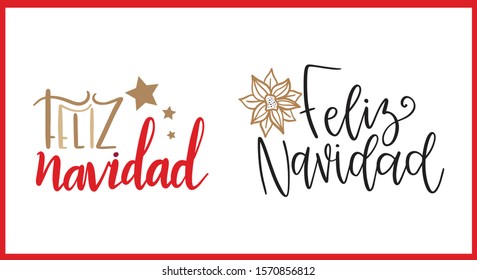 Christmas Feliz Navidad Tshirt design Collection. Vector illustration isolated on white background.
For Tshirts, mugs, baby prints and decoration.