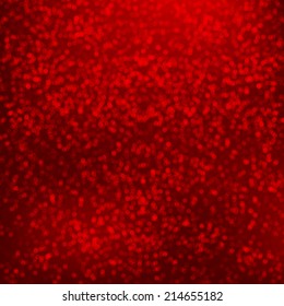 Christmas festive background with red defocused bokeh lights. Vector illustration EPS10