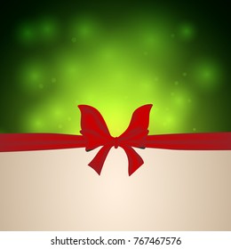 christmas festive background with sparkles and ribbon