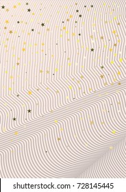 Christmas Festive Background. Vector Falling Stars Confetti on a Business Style Cover or Poster. Music, Disco or New Year Party Poster Background. Futuristic Winter Christmas Festive Design, Ad Banner
