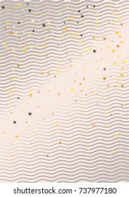 Christmas Festive Background. Vector Falling Stars Confetti on a Business Style Cover or Poster. Music, Disco or New Year Party Poster Background. Futuristic Winter Christmas Festive Design, Ad Banner