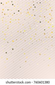 Christmas Festive Background. Vector Falling Stars Confetti on a Business Style Cover or Poster. Music, Disco or New Year Party Poster Background. Futuristic Winter Christmas Festive Design, Ad Banner