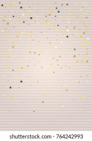 Christmas Festive Background. Vector Falling Stars Confetti on a Business Style Cover or Poster. Music, Disco or New Year Party Poster Background. Futuristic Winter Christmas Festive Design, Ad Banner