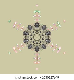 Christmas festive background. Vector illustration. Christmas snowflake of decoration on snow.
