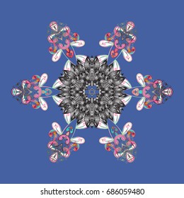 Christmas festive background. Vector illustration. Christmas snowflake of decoration.