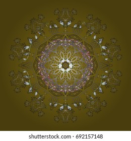 Christmas festive background. Vector illustration. Christmas snowflake of decoration on snow.