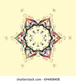 Christmas festive background. Vector illustration. Christmasnowflake of decoration on snow.