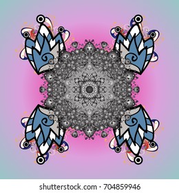 Christmas festive background. Vector illustration. Christmas snowflake of decoration on snow.