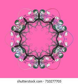 Christmas festive background. Vector illustration. Christmas snowflake of decoration on snow.