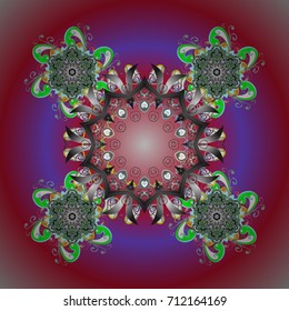 Christmas festive background. Vector illustration. Christmas snowflake of decoration on snow.