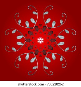 Christmas festive background. Vector illustration. Christmas snowflake of decoration on snow.