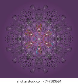 Christmas festive background. Vector illustration. Christmas snowflake of decoration on snow.