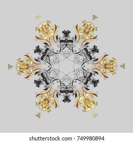 Christmas festive background. Vector illustration. Christmas snowflake of decoration on snow.