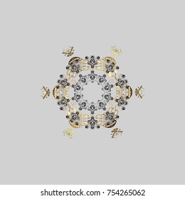 Christmas festive background. Vector illustration. Christmas snowflake of decoration on snow.