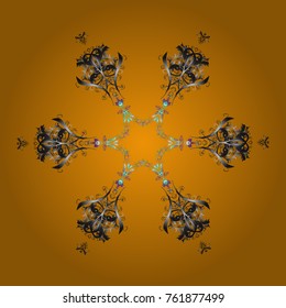 Christmas festive background. Vector illustration. Christmas snowflake of decoration on snow.